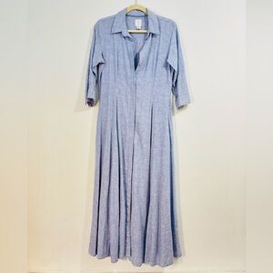 Joie Light Blue Quarter Sleeve Maxi Dress Size Medium